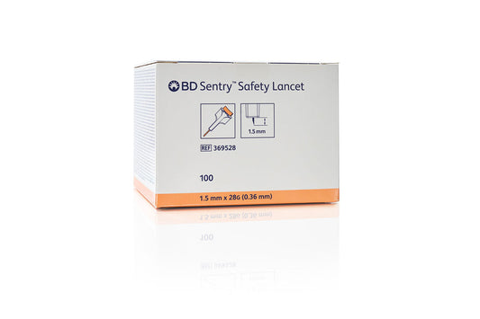 BD Sentry Sicherheits-Lanzetten 28G (0,36mm) x 1,5mm