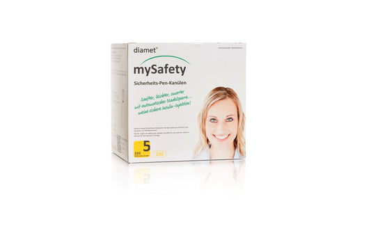 diamet mySafety Sicherheits-Pen-Kanülen 31G (0,25mm) x 5mm