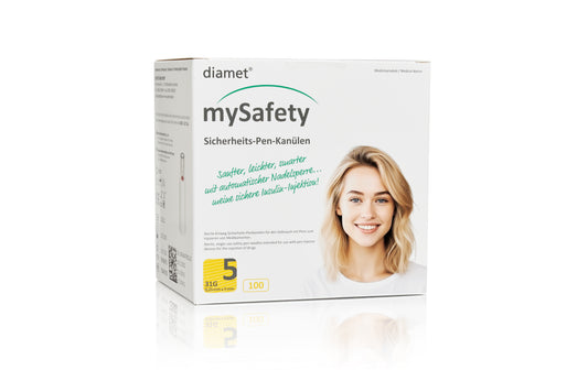 diamet mySafety Sicherheits-Pen-Kanülen 31G (0,25mm) x 5mm