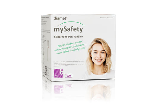 diamet mySafety Sicherheits-Pen-Kanülen 31G (0,25mm) x 6mm