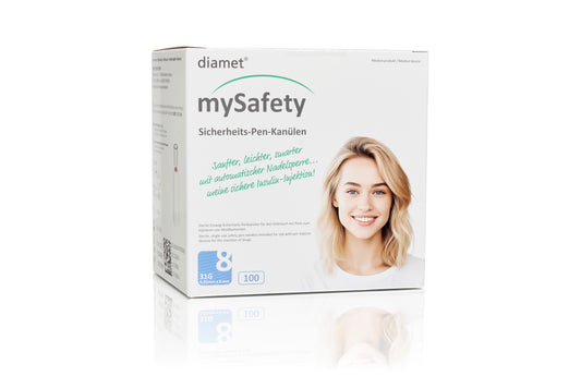 diamet mySafety Sicherheits-Pen-Kanülen 31G (0,25mm) x 8mm